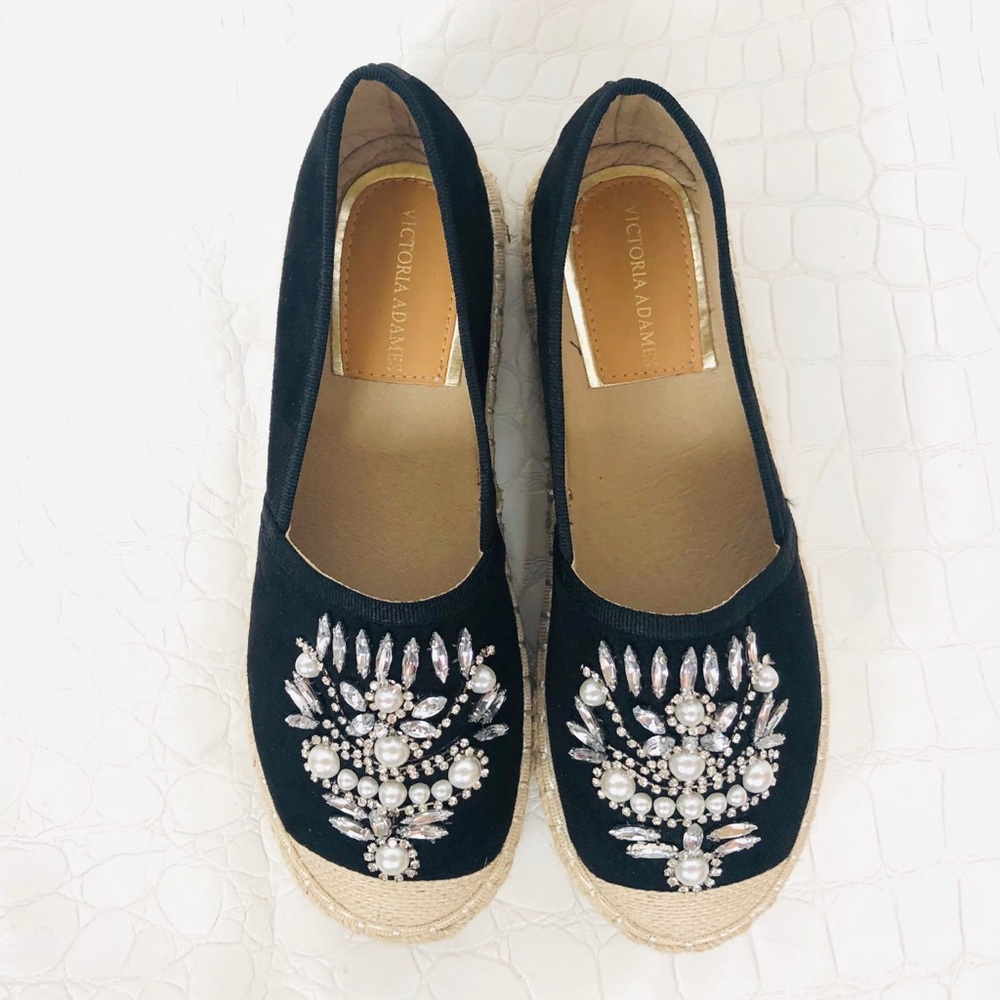 Victoria Adames Jeweled Espadrilles